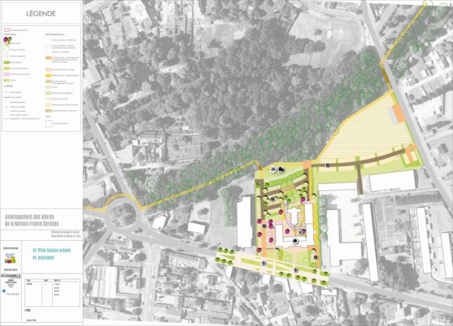 Plan masse du projet d’aménagement à Baugé-en-Anjou.