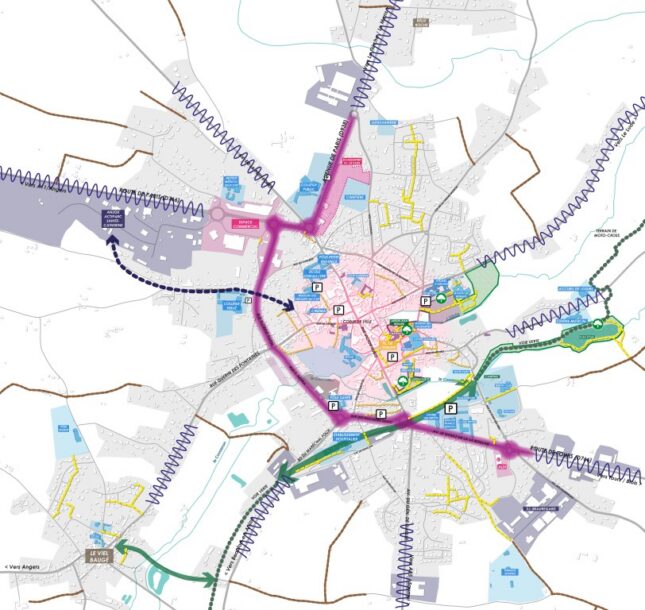 Diagnostic des enjeux urbains et paysagers à Baugé-en-Anjou.