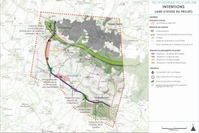 Grand-Champ – plan masse du projet de contournement routier.