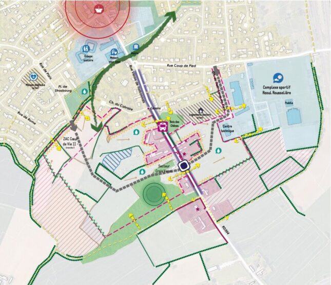 La Chapelle-Saint-Aubin – diagnostic des enjeux urbains et paysagers du site.