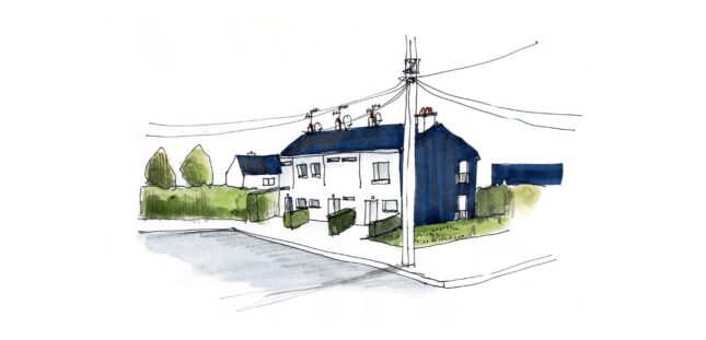 La Pouëze – logements groupés du nouveau quartier de Villetalour.